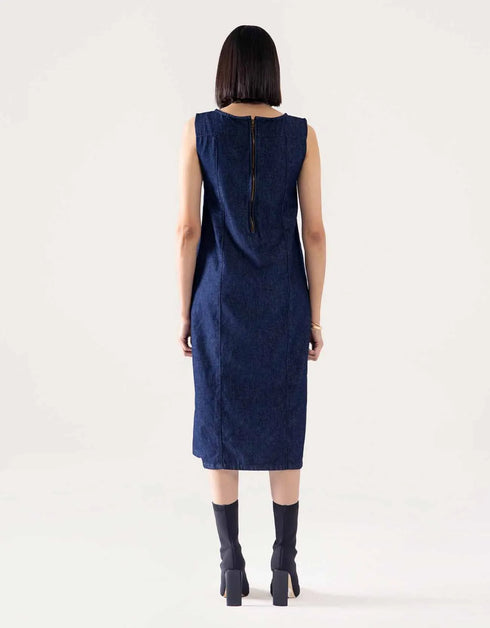 DENIM MIDI DRESS